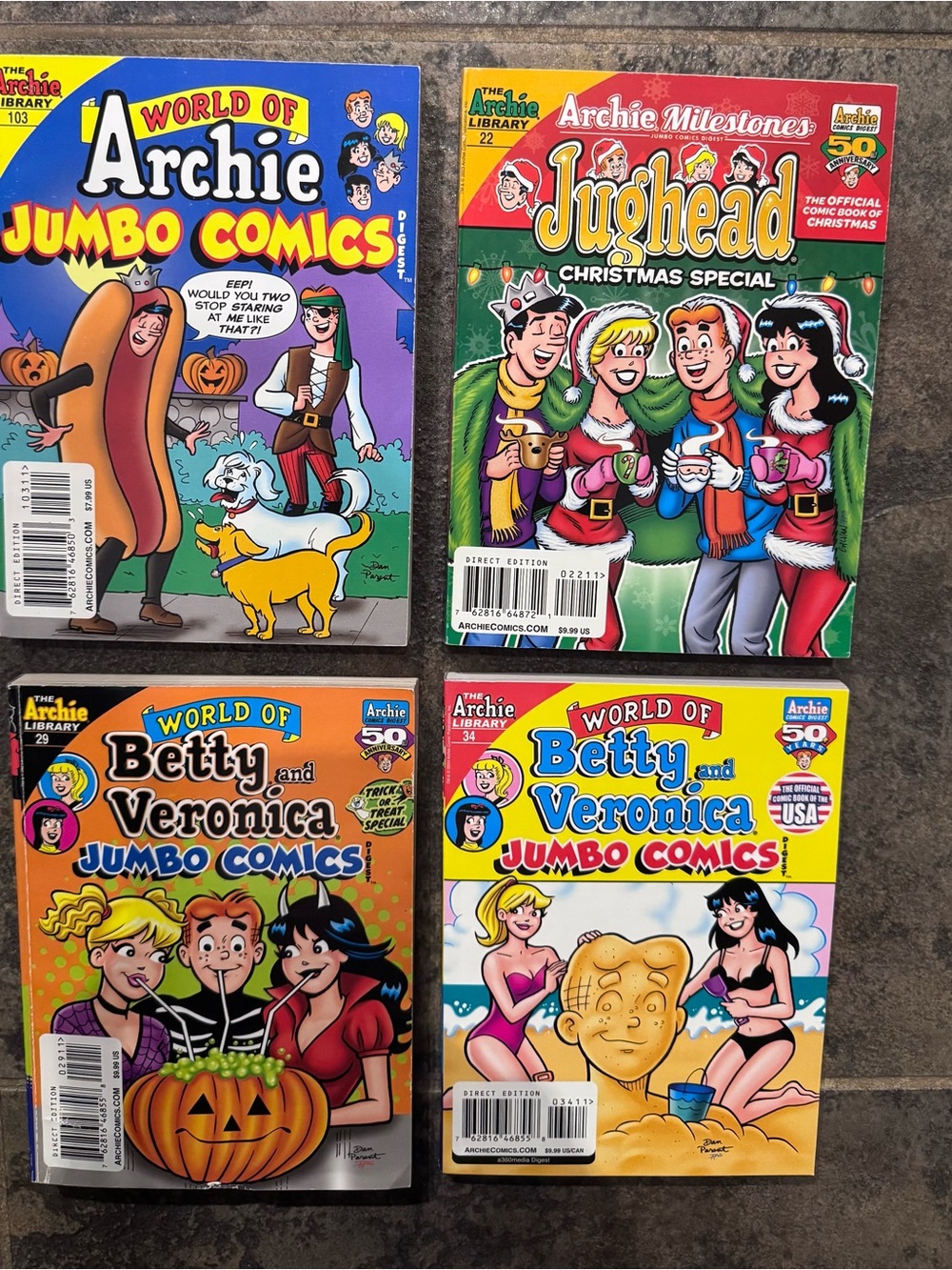 4 Archie Jumbo Comic Books